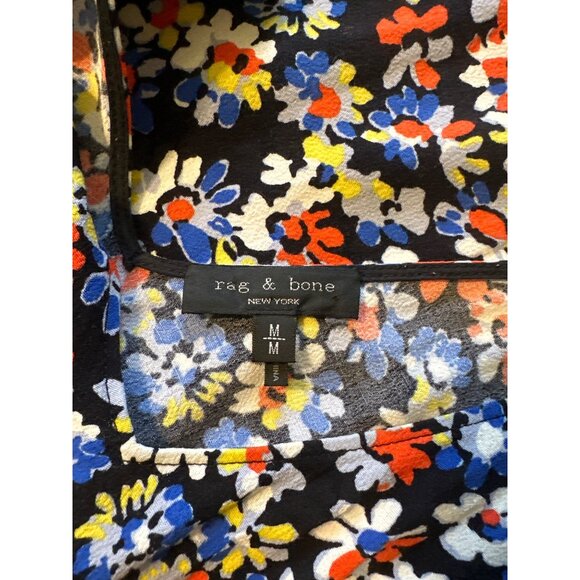 💖RAG & BONE Floral Sleeveless V-Neck Dress with Adjustable Straps & Colorful - Picture 7 of 8